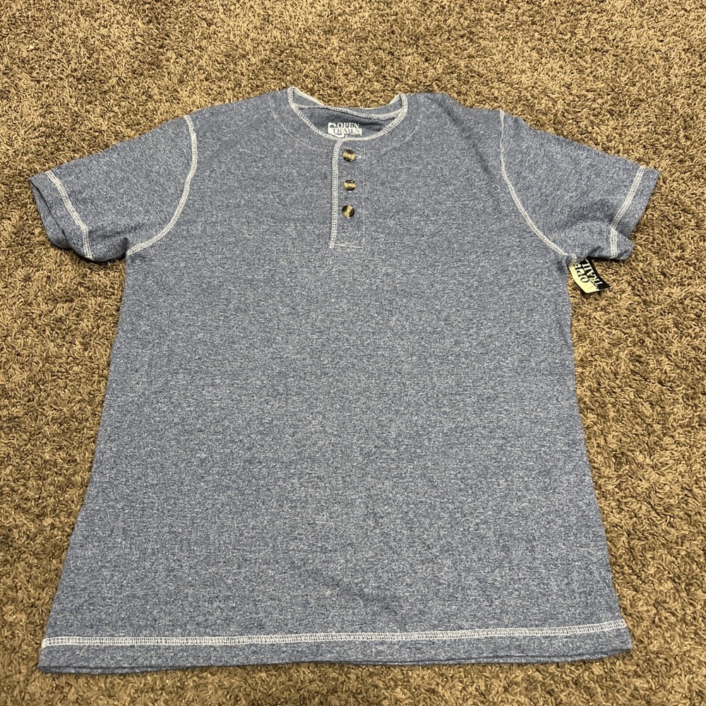 Open Trails Men’s L Cotton Blend Shirt Short Sleeve NWT B28