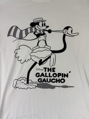 Disney The Gallopin Gaucho Sleeve Graphic T-Shirt Size Large UT Uni Glo