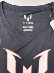 NWT Messi Mens Black Lionel Messi Short Sleeve Athletic Jersey Tee Shirt 2XL