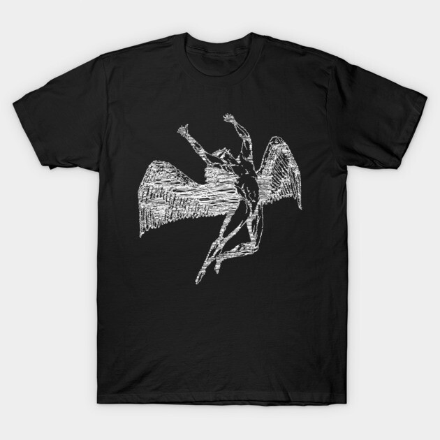 Vintage Fallen Angel T-Shirt Retro 70s Classic Rock Style Tee Wings Graphic
