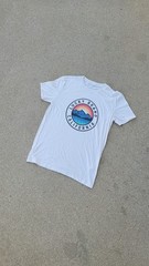 Y2K Vintage Lucky Brand Men’s White S Crew Short Sleeve California Graphic Tee