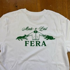 Fera Made To Last White Green Organic Cotton T Shirt Size Medium
