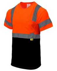 Hi Vis T Shirt Class 3 Work Safety Short Sleeve High Visibility -BFS8511/12
