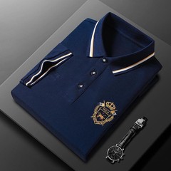 Nueva Camisa Polo Bordada De Manga Corta Para Hombre, Informal De Negocios