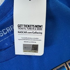 Nascar Racing Short Sleeve T-Shirt 100% Cotton Tagless Medium 100% Cotton Blue