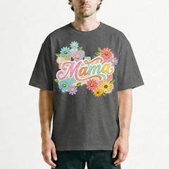 Pastel Mama Flower Retro Vintage Mothers Day T-Shirt Colorful Spring Tee