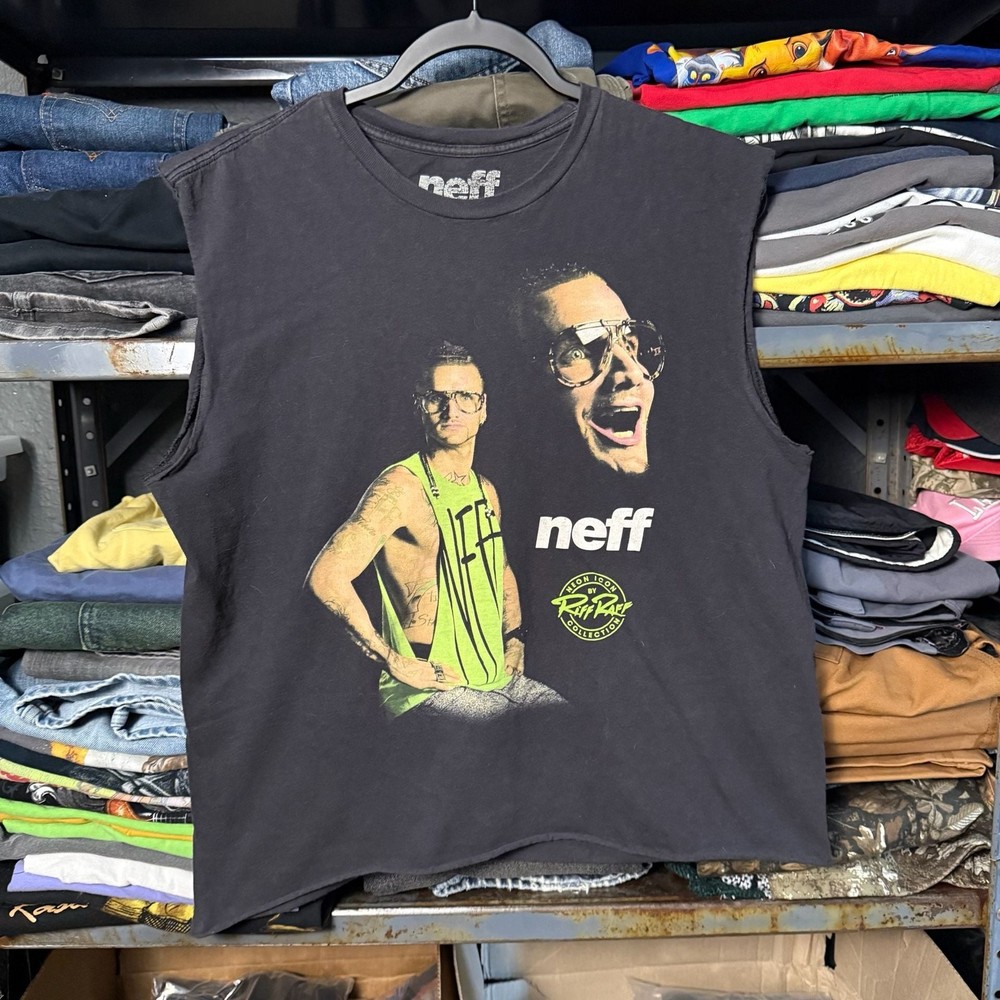 Neff x RiFF RAFF Neon Icon Collection Distressed Sleeveless Muscle Tee