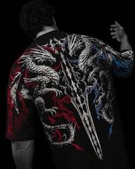 Breathedivinity New Style Patterned Trendy Cotton T-Shirt