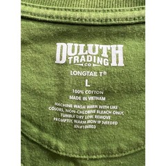 DULUTH TRADING CO. Longtail heavy lime green ombre tee sz L SEE DESCRIPTION