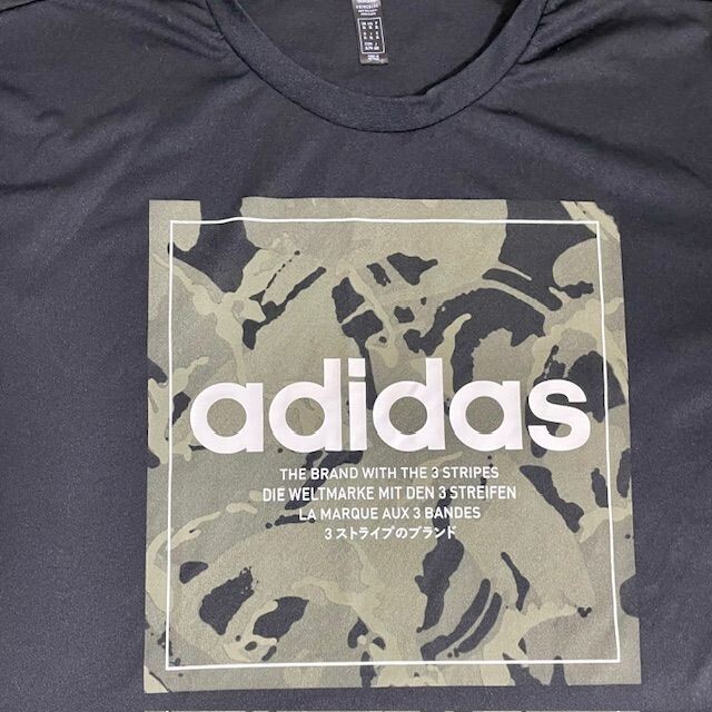 Adidas Black Tee With Camo Adidas the Brand With the 3 Stripes Mens Size XL Sass