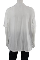 Peter Millar Mens White Polo Collared Short Sleeve 92% Cotton Stretch Size L
