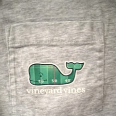 Vineyard Vines Men’s Gray L Long Sleeve Pocket Tee Whale Logo Graphic Crew