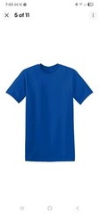 Gildan T-Shirt Men’s Short Sleeve Heavy Cotton Solid Blue 3XL