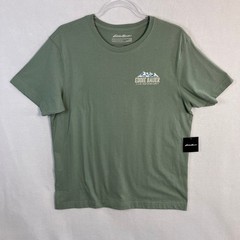 Eddie Bauer Mt. Rainier Graphic T-Shirt Men’s Size M Green Short Sleeve NWT