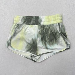 DSG Womens High Rise Stride Run Shorts Green Multi Wash Size L NWT