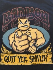 90’s Bad Boy Club – Quit Yer Snivlin’- Bold Graphic Long Sleeve T Shirt XL Black