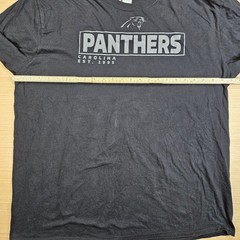 NFL Team Apparel Carolina Panthers Long Sleeve Shirt Mens 2XL Black Graphic NFL