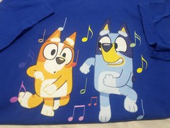 Dancing Bluey & Bingo Classic T-Shirt Size Large