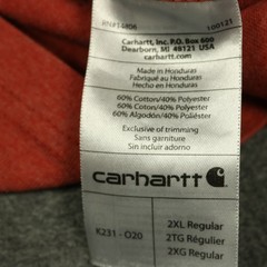 Carhartt Long Sleeve Tee Shirt COLOR VARIES Logo Spellout Sleeve Dark Orange 2XL