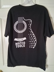 Matco Tools Amplify Guitar Double Sided Tee Size XL Graphic Print Nashville Auto