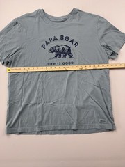Life Is Good Shirt Mens XL Blue Papa Bear Graphic Tee Tagless Fathers Day
