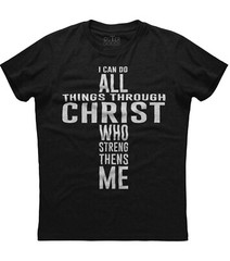 I Can Do All Through Christ Christian Religious Mens New Cotton Black T-shirt