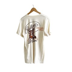 Pendleton Men’s Graphic T-Shirt Woolen Mills Rodeo Horse Size Medium Beige