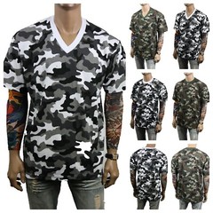 Men T-Shirt Army Military Hunting Camo Hipster Casual T Crew Neck & V-Neck S-5X