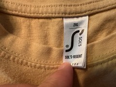 DELTA FORCE 80 EME BROWN 2XL XXL SHIRT SOL’S REGENT TAN 45TH DIVISION PROVENCE