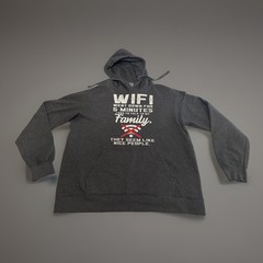 WIFI Went Down Had to Talk to My Family Seem Nice People Hoodie AI LARGE