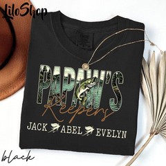 Personalized Papaw Fishing Shirt With Grandkids Names Fathers Day Gift