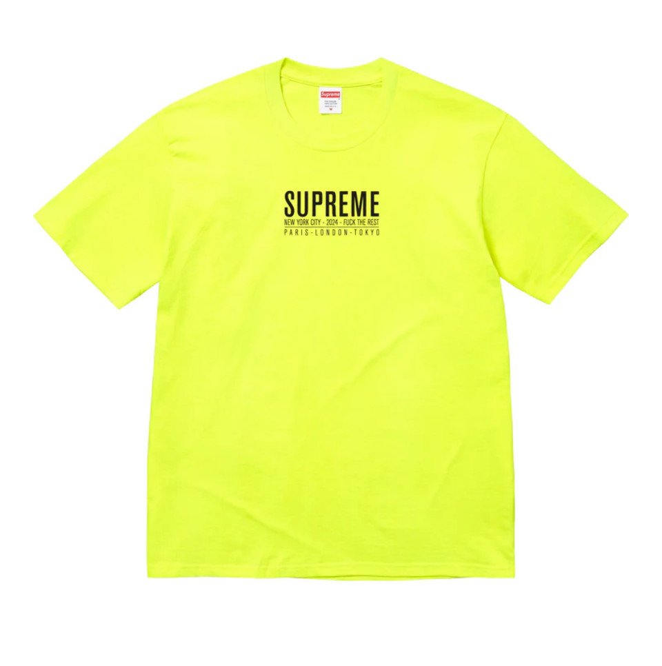Supreme Paris Tee Fluorescent Yellow SS24T46 SIZE XL EXTRA LARGE
