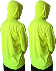 2 PCS in Pack Safety Hoodie Long Sleeve High Visibility Construction Work Shirts