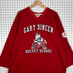 Gary Dineen Hockey School Jersey XL Vintage 30th Bakka Red Coyotes Logo NHL 90s