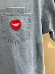 CARHARTT Ingo T Shirt Top Size XS S M L & XL Relaxed Fit Pocket Light Blue NEW