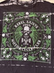 2014 Rebel Saints by Affliction Tee Bandana Motorcycle Club T-Shirt Size Large