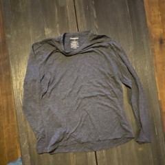 Express woman’s Gray Knit Long Sleeve Crew Neck T-Shirt S Micro Acrylic RN 65285