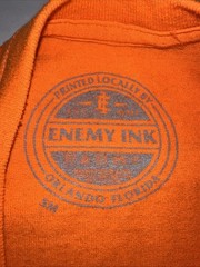 Enemy Ink x Orlando Solar Bears Hockey Adult Small Orange Made In ORL T-shirt