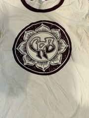Chris Robinson Brotherhood CRB Ringer T Shirt Cream Burgundy Adult XL