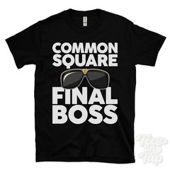COMMON SQUARE FINAL BOSS T-SHIRT funny xmas gift reepham lincolnshire england