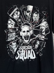 Suicide Squad Characters Graphic Print Tshirt Black/White Size M DC Comic