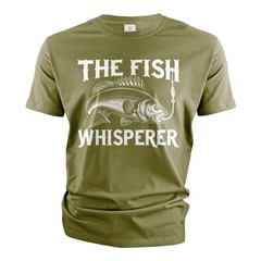Men’s Fishing shirt Funny Fishing whisperer Grandpa dad Husband Father’s day tee