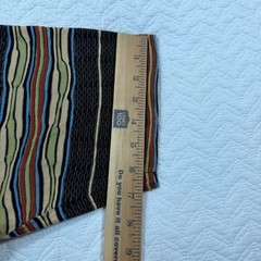 VTG Giorgio Danieli Mens Knit Shirt XL 3D Textured Wavy Stripe Multi Italy Made