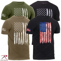 Rothco Men’s Athletic Fit Distressed US Flag T-Shirt