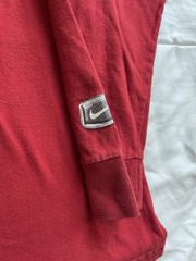 Vintage Nike Spell Out Block Letter Long Sleeve Red 90s USA Mens Size Large