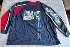 Vtg Y2K No Boundaries Skater Long Sleeve Shirt Mens 3XL Graphic