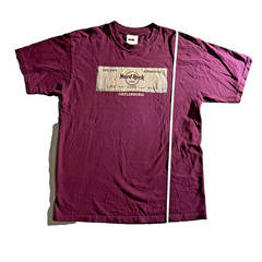 Hard Rock Cafe Gatlinburg Burgandy T Shirt Size Medium 100% Cotton Vintage