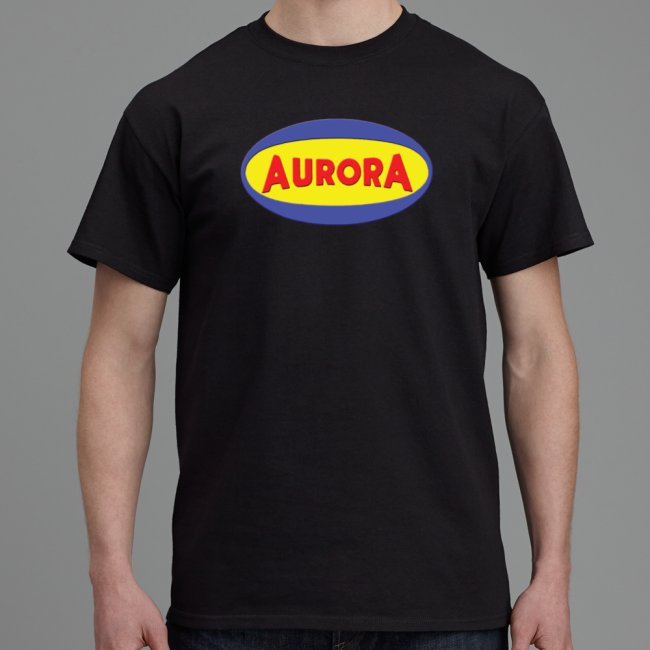 Aurora Model Kits Retro Logo 100% Cotton Graphic T-Shirt