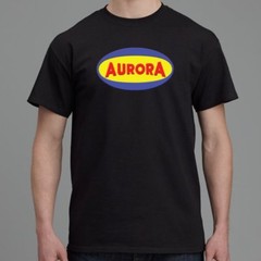 Aurora Model Kits Retro Logo 100% Cotton Graphic T-Shirt