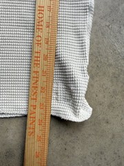 DOUBLE RL RALPH LAUREN WHITE/CREAM WAFFLE KNIT LONG SLEEVE CREW NECKSHIRT SMALL